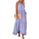 Summer Dress New Style Irregular Cake Sleeveless Long Floor Skirt Vacation