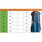 Cotton Linen Loose Dress Casual Solid Color Pocket Women