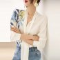 Streamer Silk Shirt Women Autumn Long-Sleeved High-End Printed Design Heavy French Mulberry Top