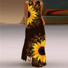 2022 New Style European American Cross-Border Independent Station Women's Sleeveless Long Skirt v-Ne