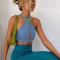 Spring Summer Women's Clothing Fashion Street Shooting Sexy Versatile Slim-Fit Halter Backless