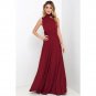 Solid Color Various Ways To Wear Sexy Laced-Up Red Dress Long Skirt