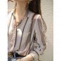 Striped Shirt Women Korean Version Long-Sleeved Chiffon Versatile Loose Bottom
