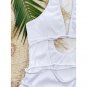 New Style One-Piece bikini Solid Color Hollow Laced-Up Swimsuit