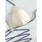 European American Sexy Love Drawstring Strap Hard Cup Bikini Swimsuit