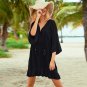 European American Slub Cotton Lace Short Blouse Loose Bikini Sunscreen Clothing Vacation Beach Skirt