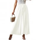 Spring Summer New Style Bow Loose High Waist Pleated Wide Leg Pants With Belt