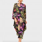 Autumn New Style Fashion Printed Dress Loose Temperament Mid-Length Skirt