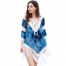 Summer European American Hand Hook Tassel Beach Sunscreen Skirt Bikini Blouse