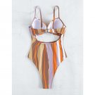 New Style One-Piece Swimsuit Women Striped Hollow Sexy