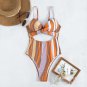 New Style One-Piece Swimsuit Women Striped Hollow Sexy