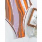 New Style One-Piece Swimsuit Women Striped Hollow Sexy