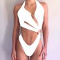 European American One-Piece Swimsuit New Style Sexy Bikini Halter Solid Color Swimsu