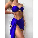 European American Swimsuit New Style Bikini Three-Piece Tube Top Split