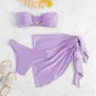 European American Swimsuit New Style Bikini Three-Piece Tube Top Split