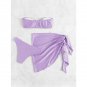 European American Swimsuit New Style Bikini Three-Piece Tube Top Split