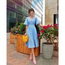 Summer New Style European American V-Neck Short-Sleeved Hollow Single-Breasted Lace Dress
