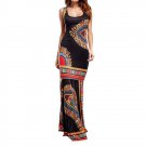 Digital Printed Sleeveless Dress Long Skirt Party