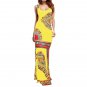 Digital Printed Sleeveless Dress Long Skirt Party