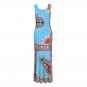 Digital Printed Sleeveless Dress Long Skirt Party