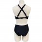 European American New Style Bikini Split Solid Color Cross Halterneck Swimsuit
