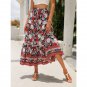 New Lace Stitching Long Skirt Human Cotton Bohemian Beach Vacation Style