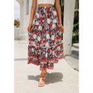New Lace Stitching Long Skirt Human Cotton Bohemian Beach Vacation Style