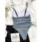 New One-Piece Swimsuit Drawstring Bikini Women