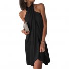European American New Style Sexy Dress Halter Neck Loose Irregular Casual Beach