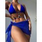 European American Solid Color Diamond Bikini Hot Sale Split Swimsuit Women