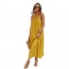 Sling Halter Dress Lace Stitching Classy Commuter Skirt