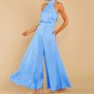 European American Jumpsuit Women Spring Summer Off-The-Shoulder High Waist Wide @-