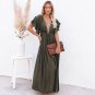 New Style Bamboo Cloth Button Waist Rope Long Skirt Cardigan Vacation Beach Jacket Sun Protection Cl