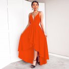 Sling Plus Size Women's V-Neck Large Swing Dress Sexy Halter Bandage Banquet Skirt