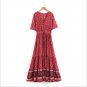 Hot-Selling Printed Stitching Fringed Long Skirt Dress