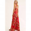 European American Commuter Women's Floral Strap Jumpsuit Summer Lazy Loose Wide-Leg Trousers