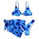 European American Three-Piece Bikini New Style Split Tie-Dye Swimsuit Women