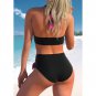 New Style Bikini Print Split High Waist Lace-Up Sports Swimsuit Women