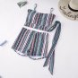 Plus Size Tube Top Swimsuit Printed Bikini Two-Piece Female