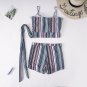 Plus Size Tube Top Swimsuit Printed Bikini Two-Piece Female