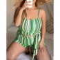 Plus Size Tube Top Swimsuit Printed Bikini Two-Piece Female