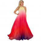 Chiffon Fashion Gradient Halter Sexy Casual Dress