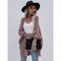Autumn Winter Round Neck Knitted Cardigan Loose Solid Color Swe