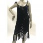 K Knitted Sling Skirt Transparent Crochet Long Fringed Summer Beach Hollow Dress