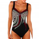 New Style European American Hot-Selling Sling Vintage Printed One-Piece Swimsuit Women's Halter Tria