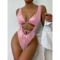 New Style One-Piece Swimsuit Female Sexy Backless Sleeveless European American Lace-Up