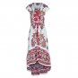 Printed Short-Sleeved Dress Popular Palace Vintage Large Swing Skirt