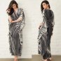 Beach Blouse Black Line Vacation Robe Bikini Sunscreen Women
