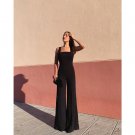 New Style European American Jumpsuit Wide-Leg Pants Straight-Leg Type Mid-Waist Halter