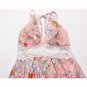 European American Plus Size Women's Deep V Sexy Beach Hollow Lace Sling Irregular Skirt Dress